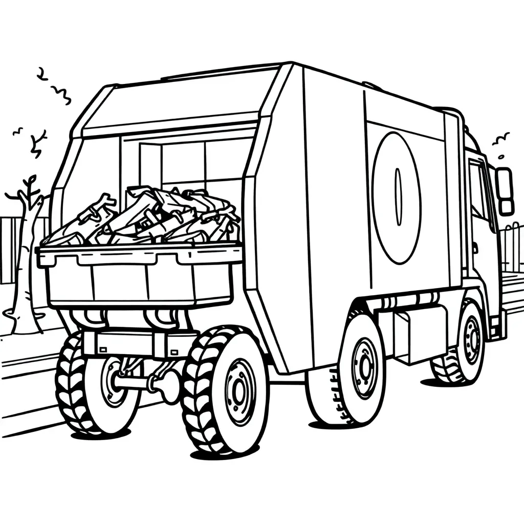 Garbage Truck coloring page