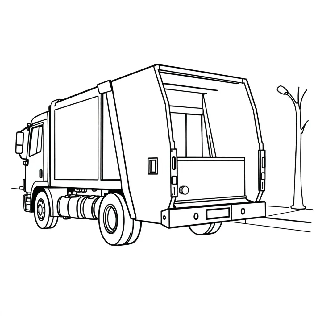 Garbage Truck coloring page