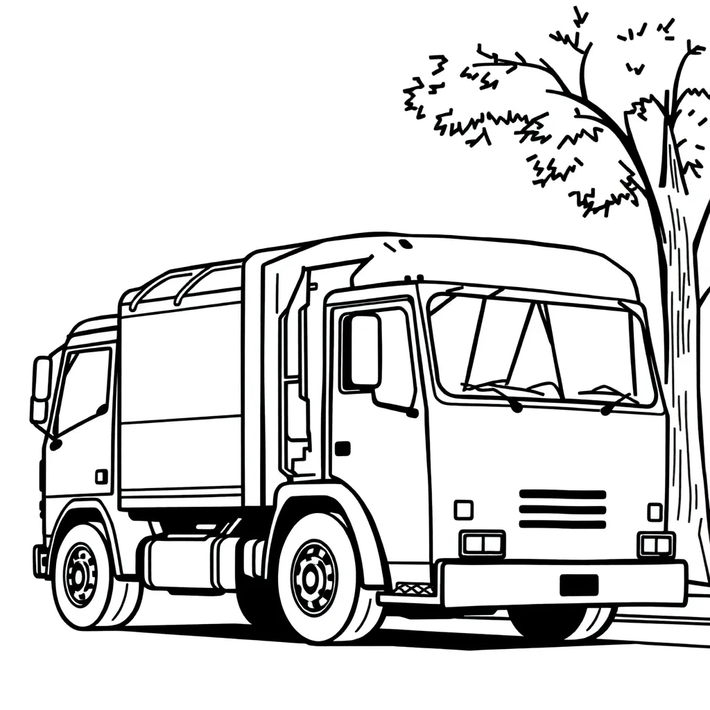 Garbage Truck coloring page