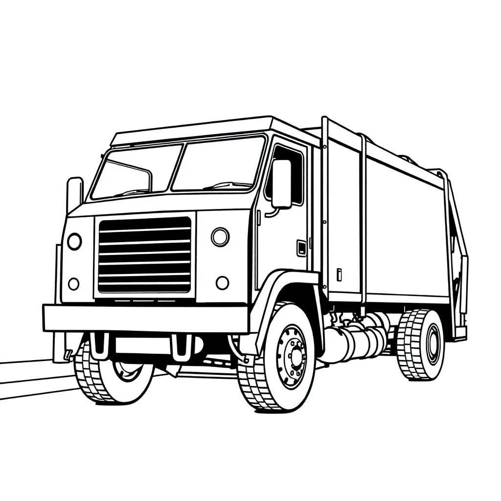 Garbage Truck coloring page