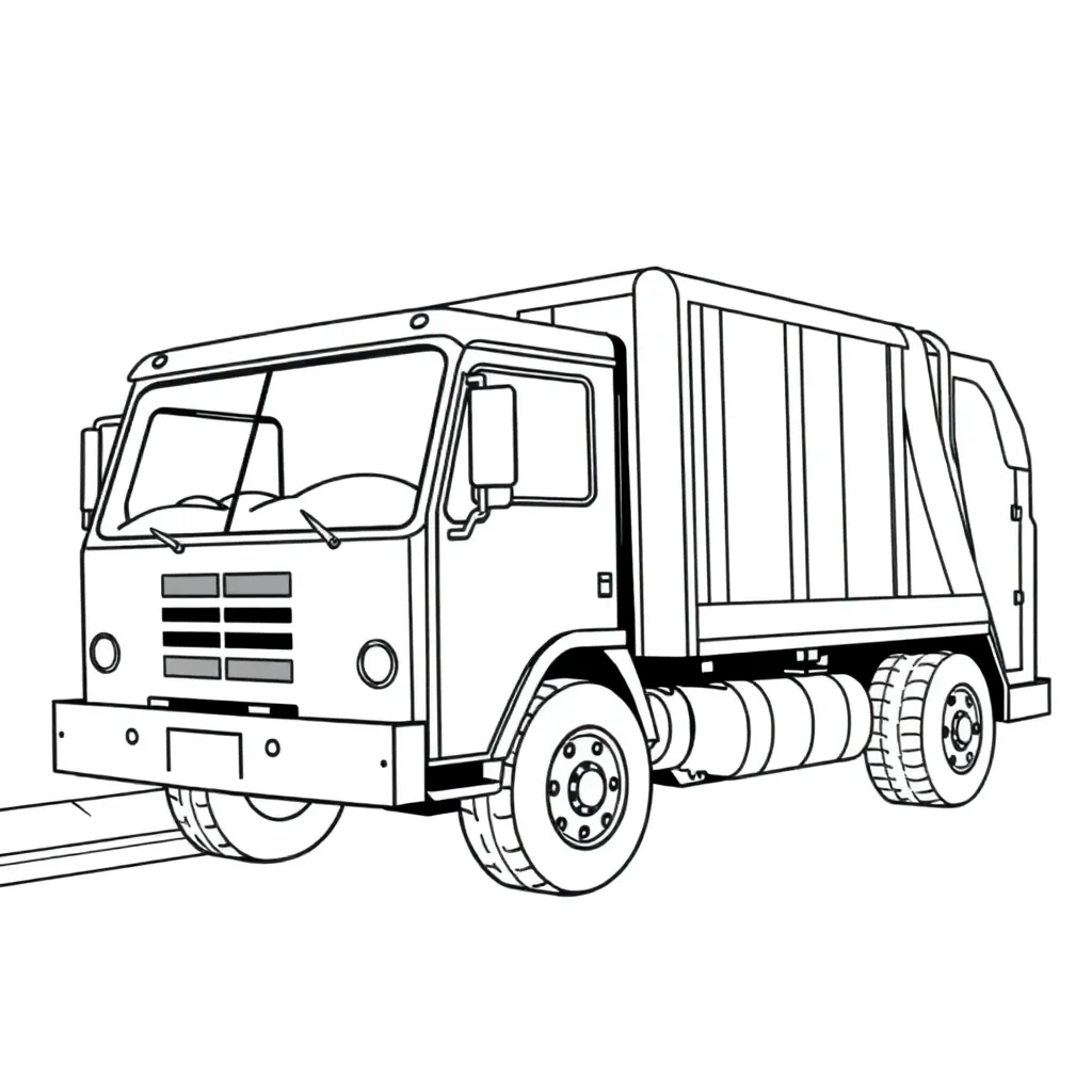 Garbage Truck coloring page