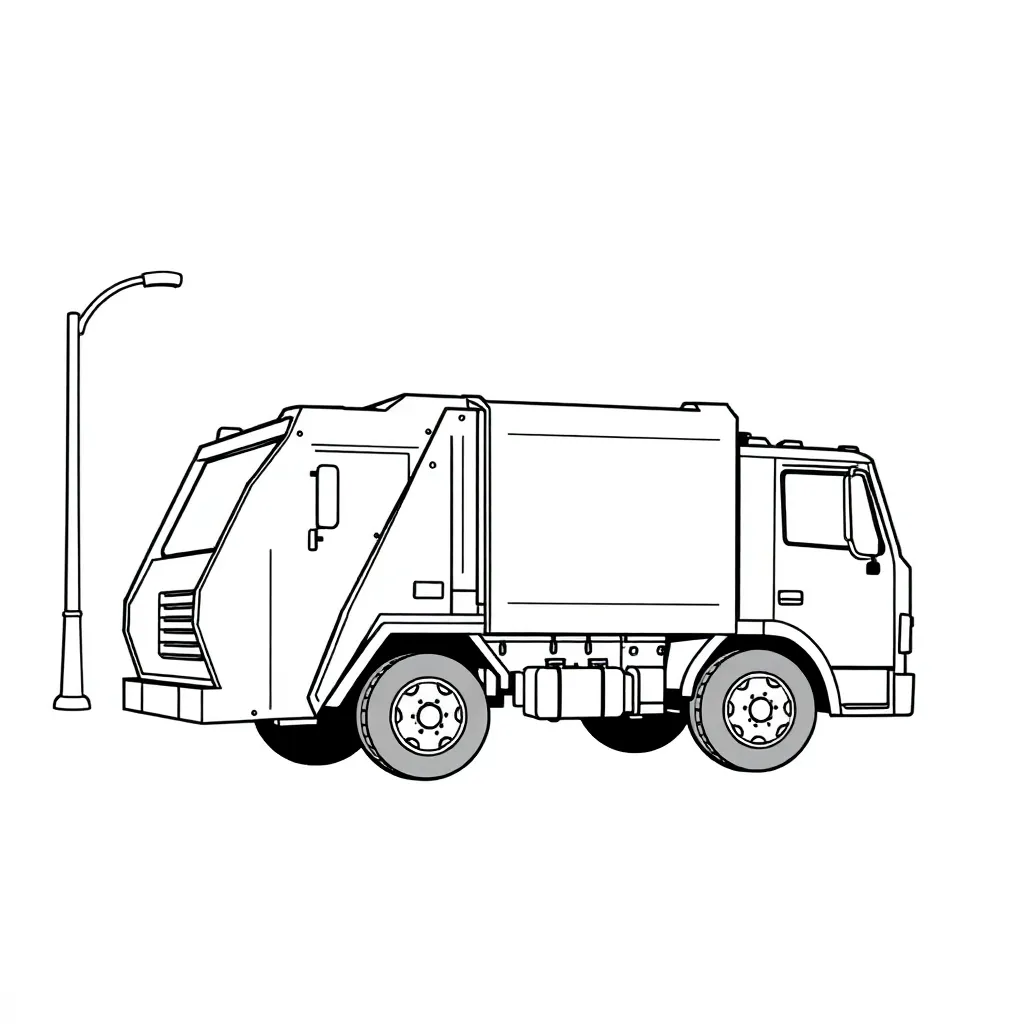 Garbage Truck coloring page