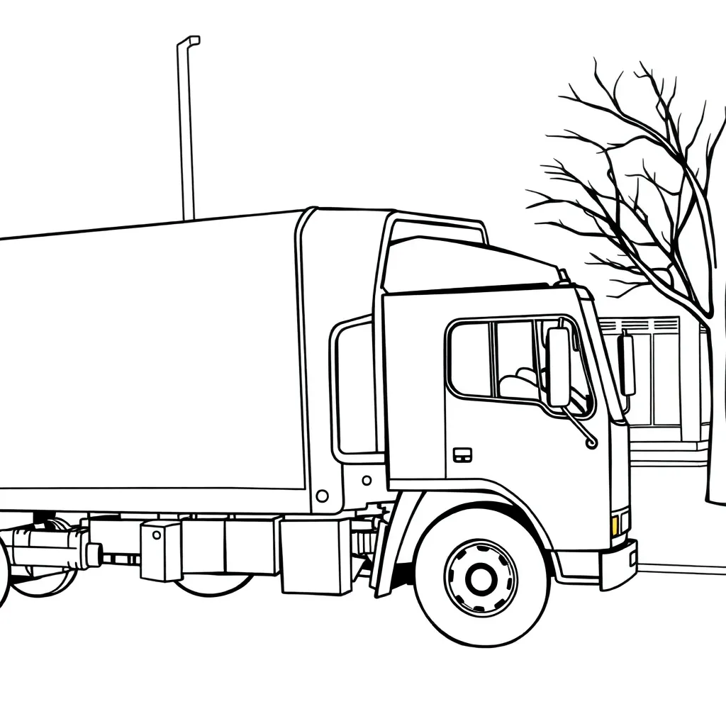 Garbage Truck coloring page
