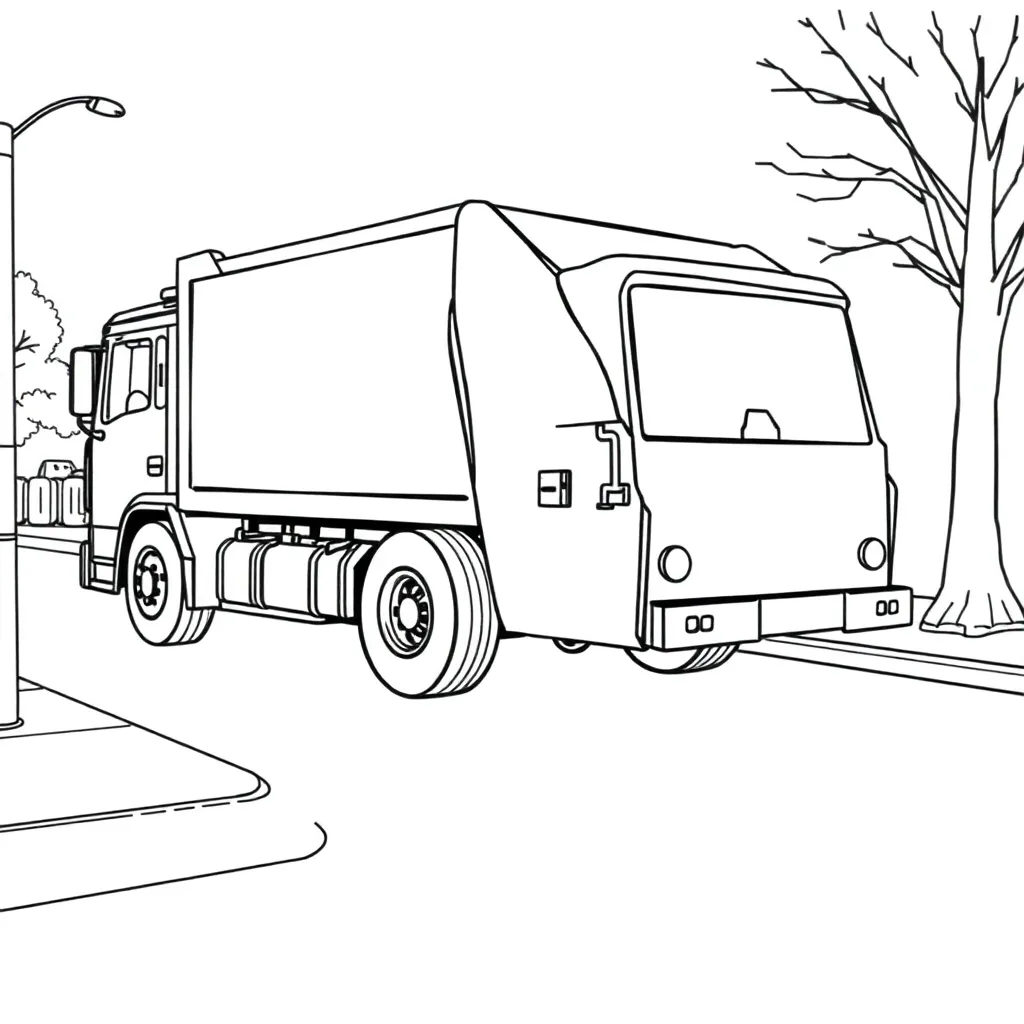 Garbage Truck coloring page