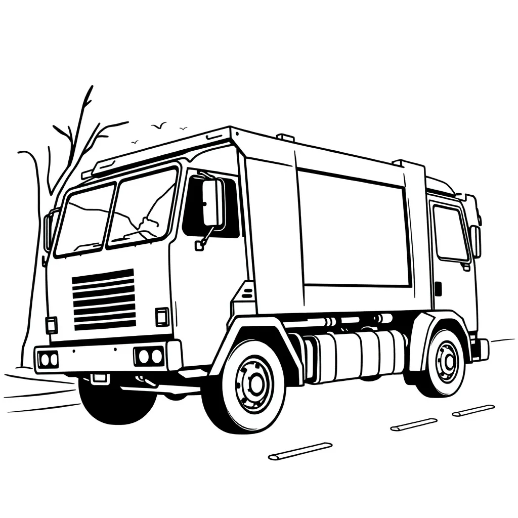 Garbage Truck coloring page