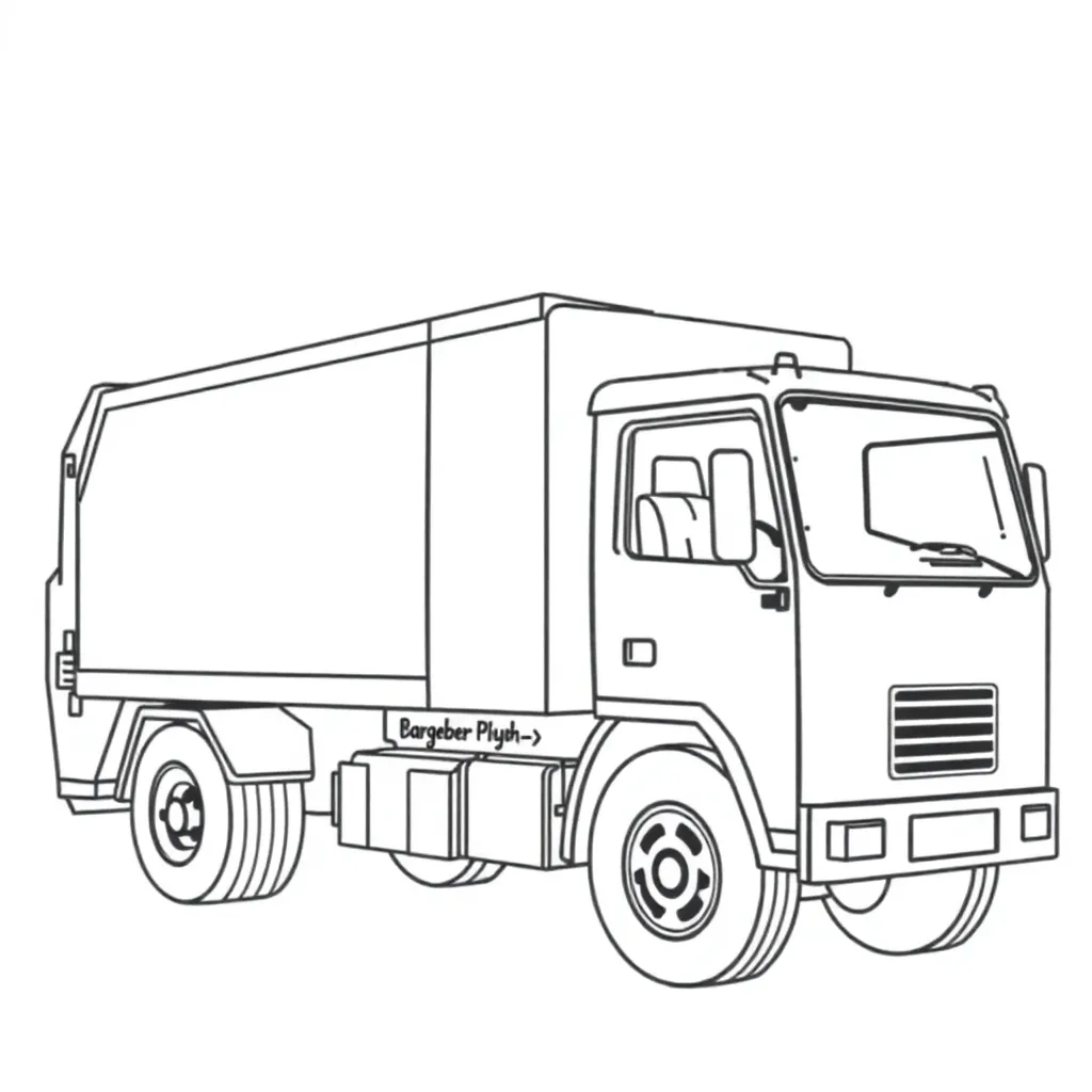 Garbage Truck coloring page