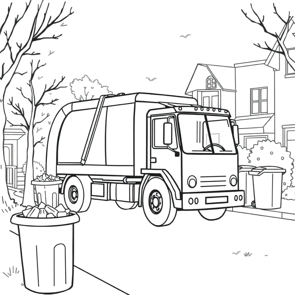 Garbage Truck coloring page