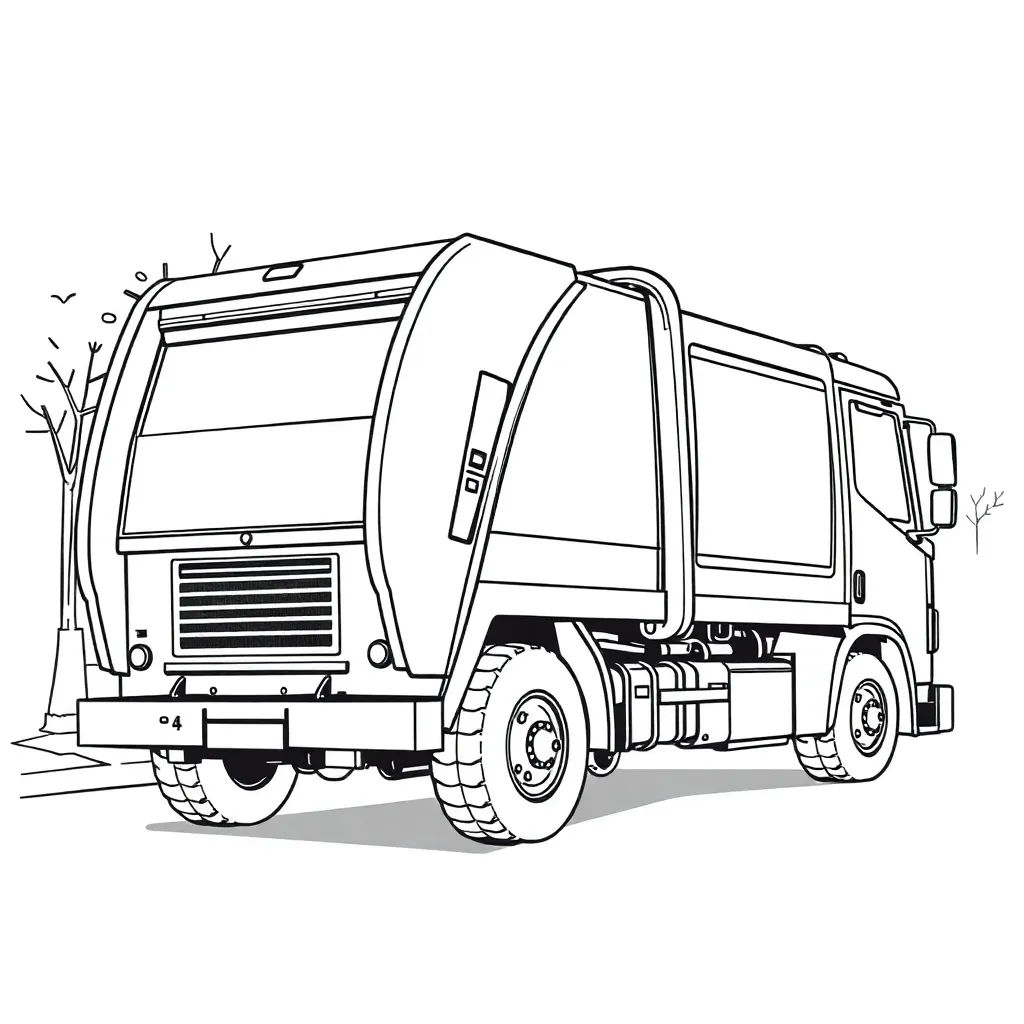 Garbage Truck coloring page