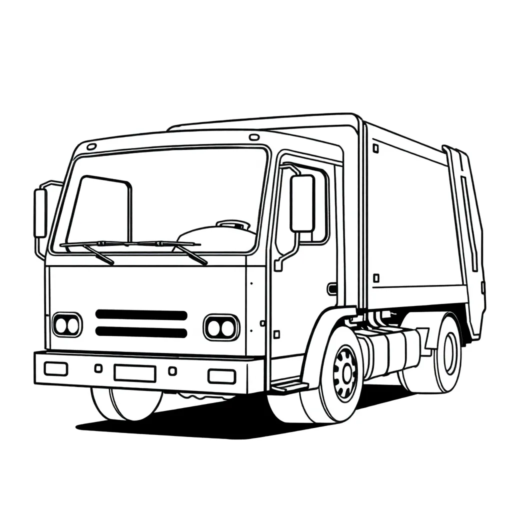 Garbage Truck coloring page