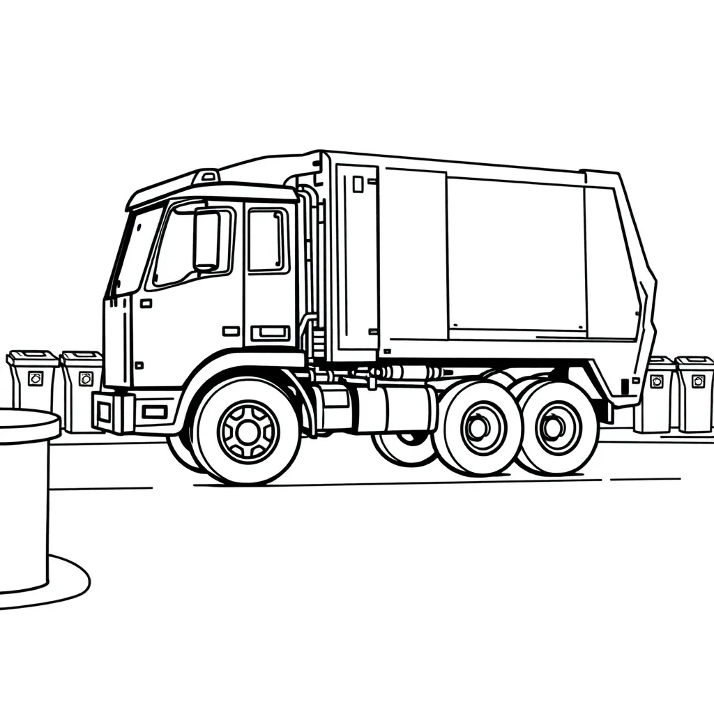 Garbage Truck coloring page