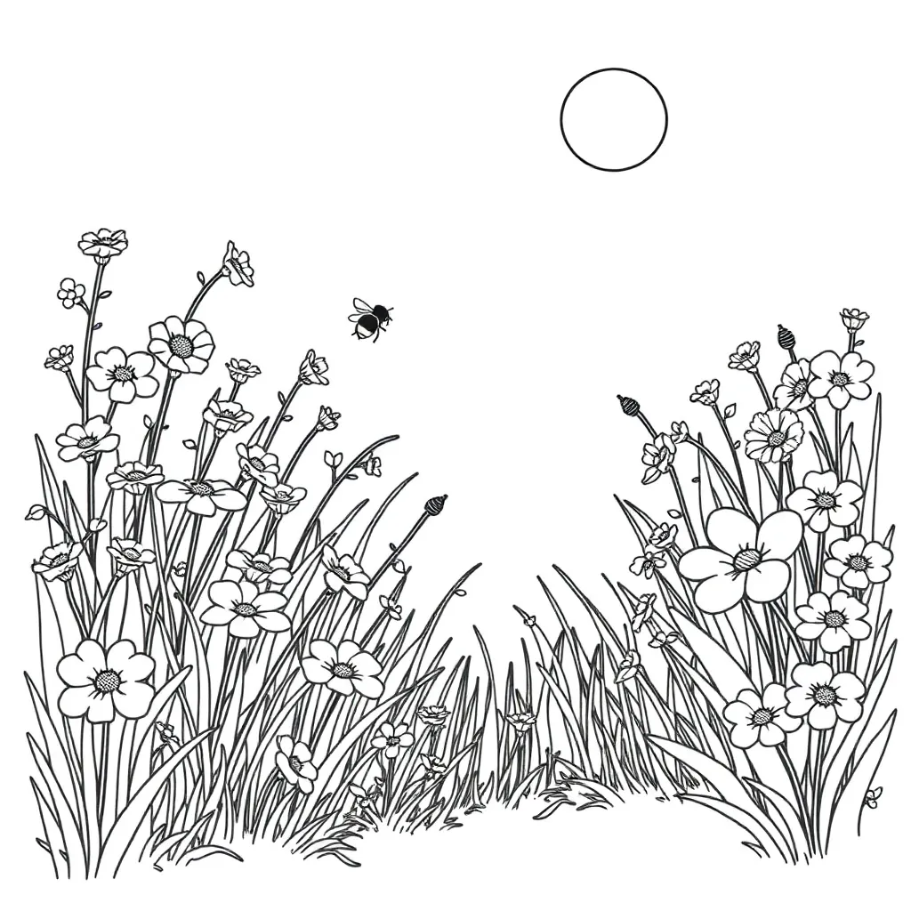 Garden coloring page