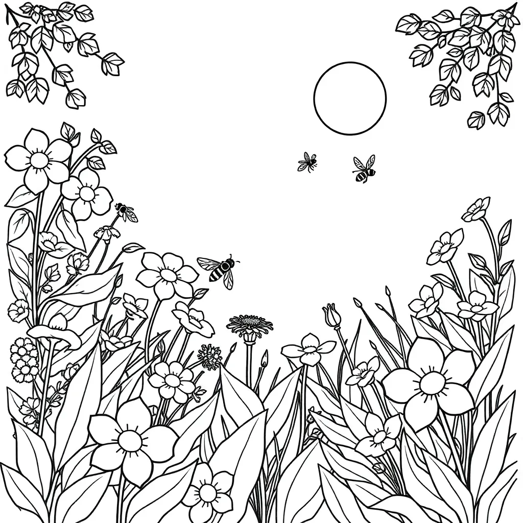 Garden coloring page