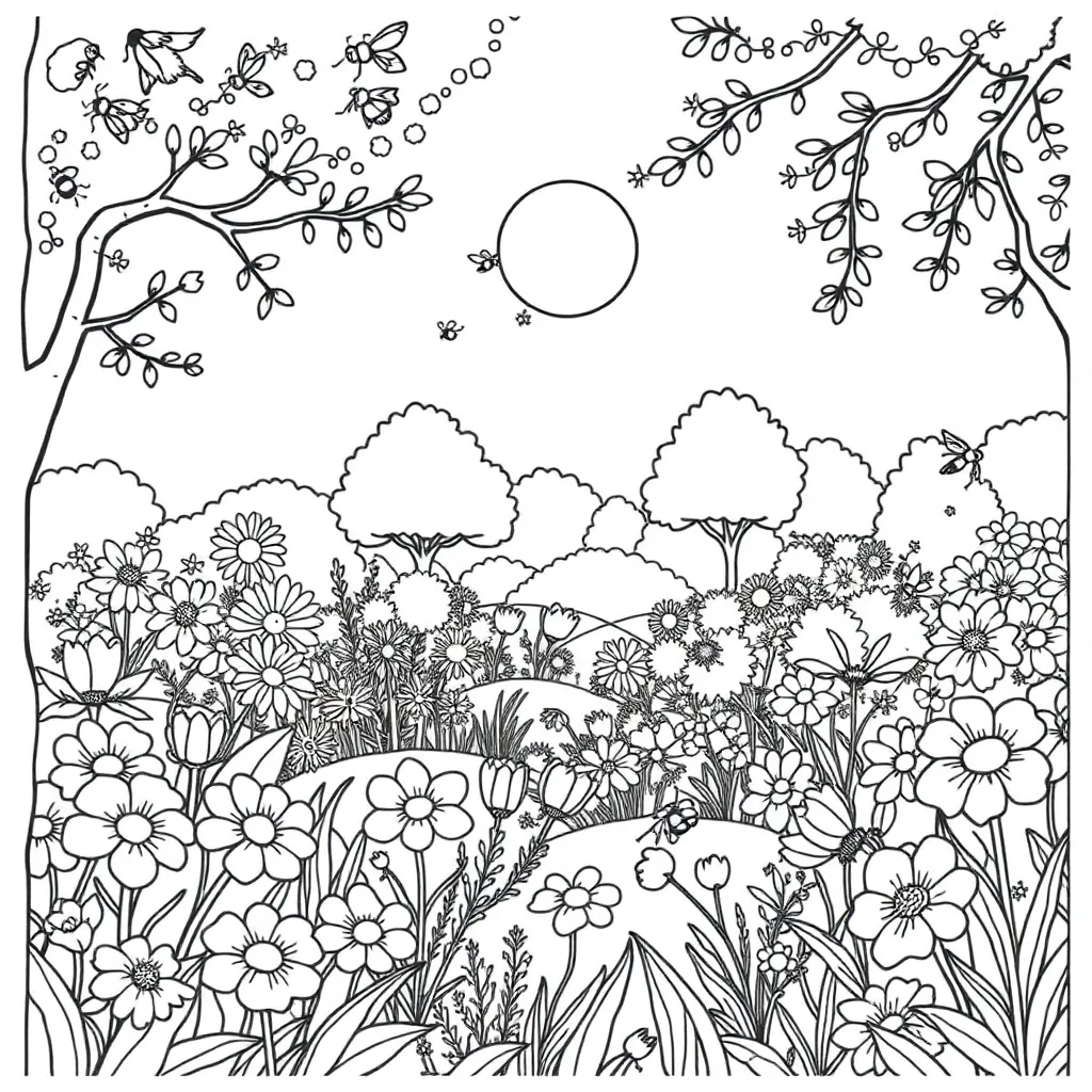 Garden coloring page