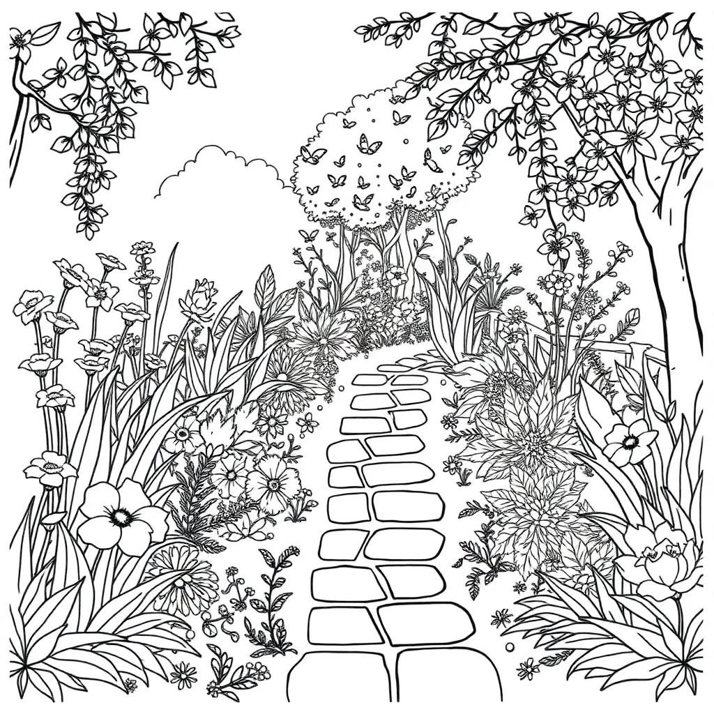 Garden coloring page