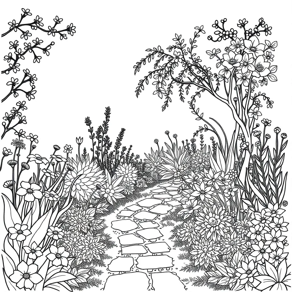 Garden coloring page