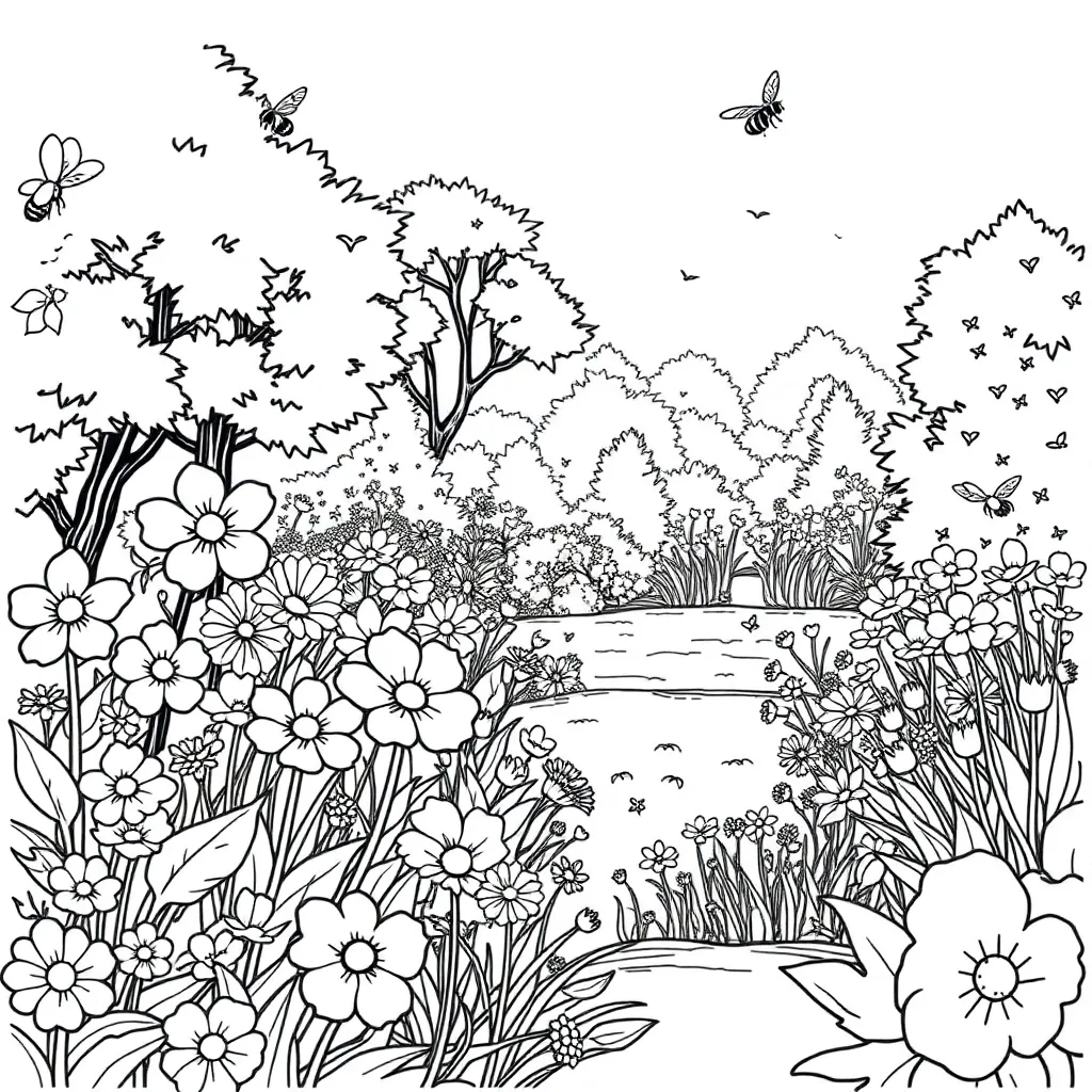 Garden coloring page