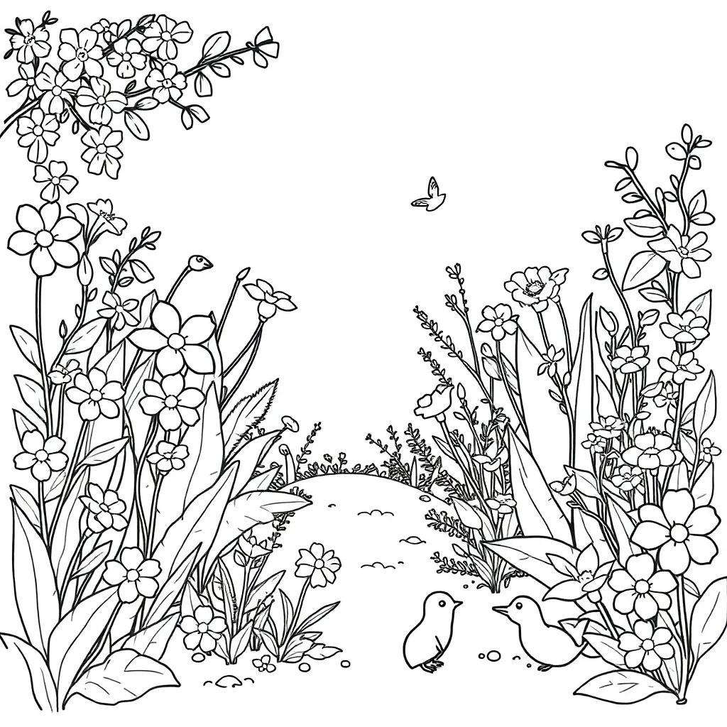 Garden coloring page