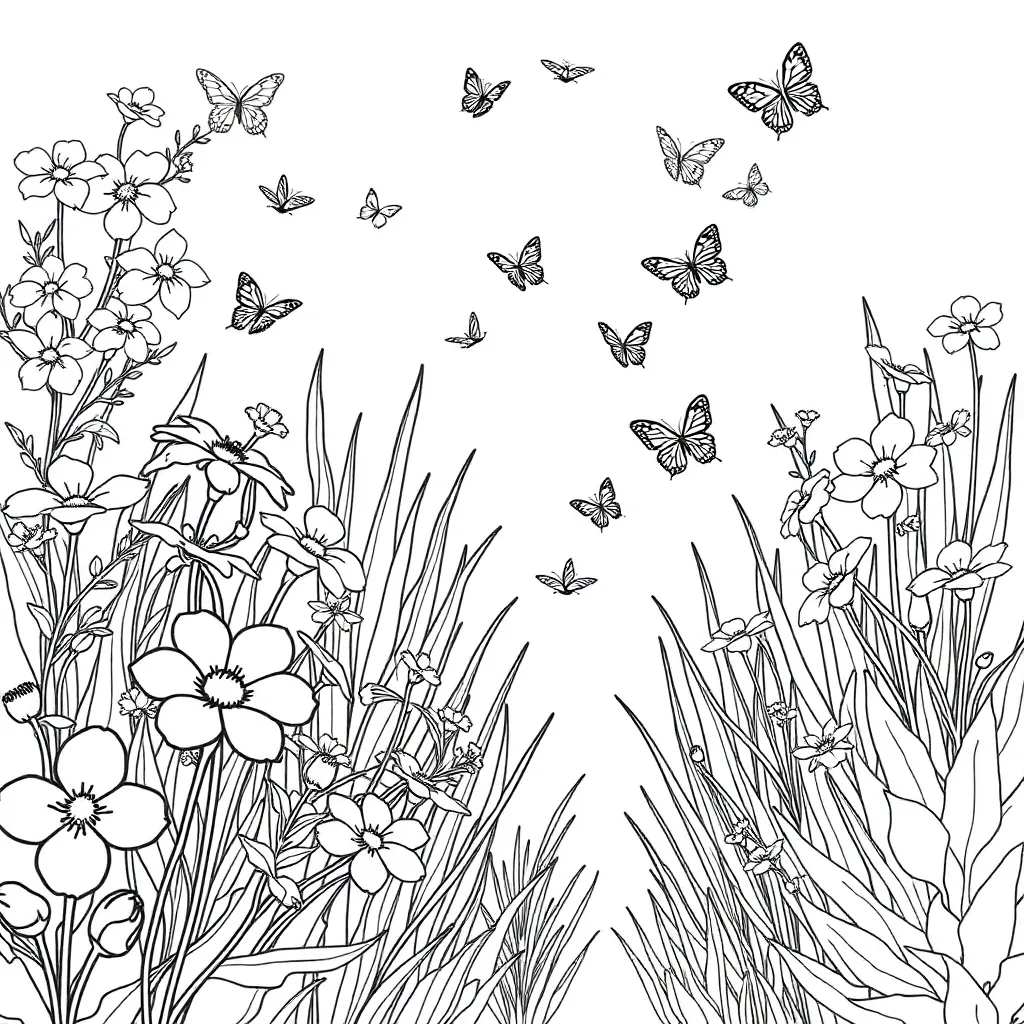 Garden coloring page