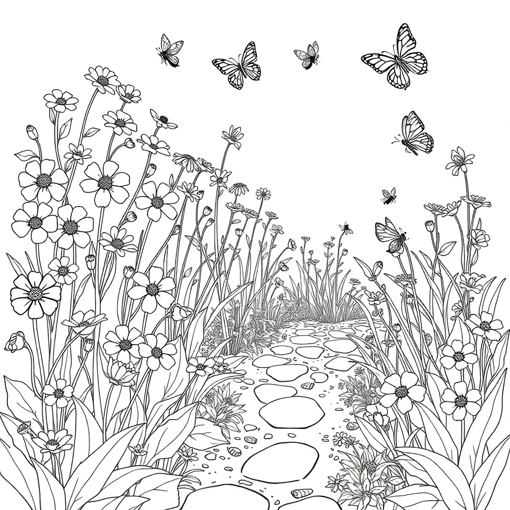 Garden coloring page