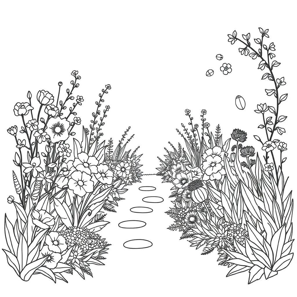 Garden coloring page
