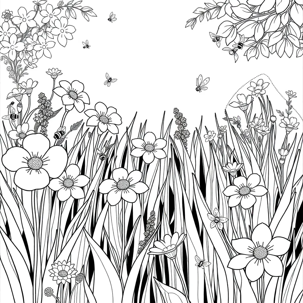 Garden coloring page