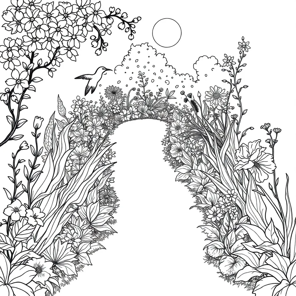 Garden coloring page