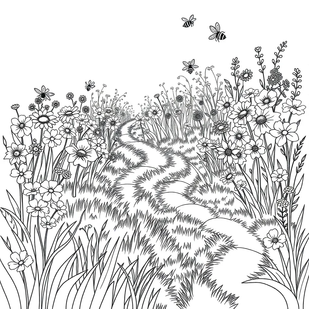 Garden coloring page