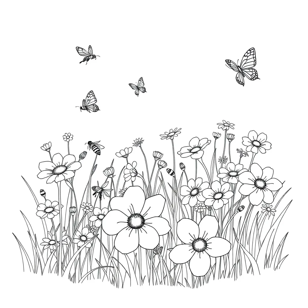 Garden coloring page