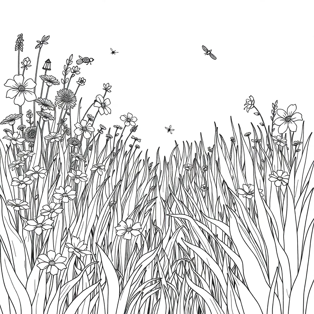 Garden coloring page