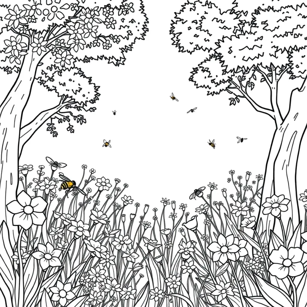 Garden coloring page