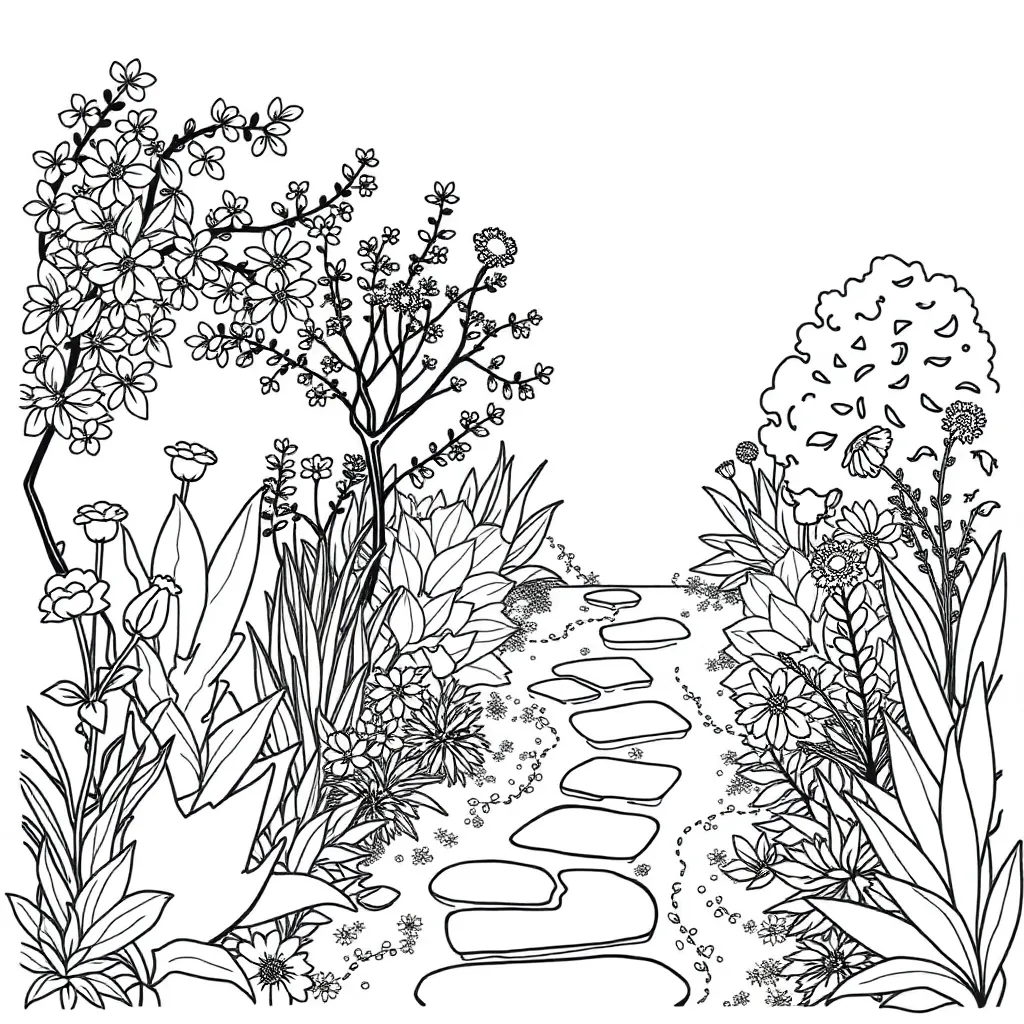 Garden coloring page