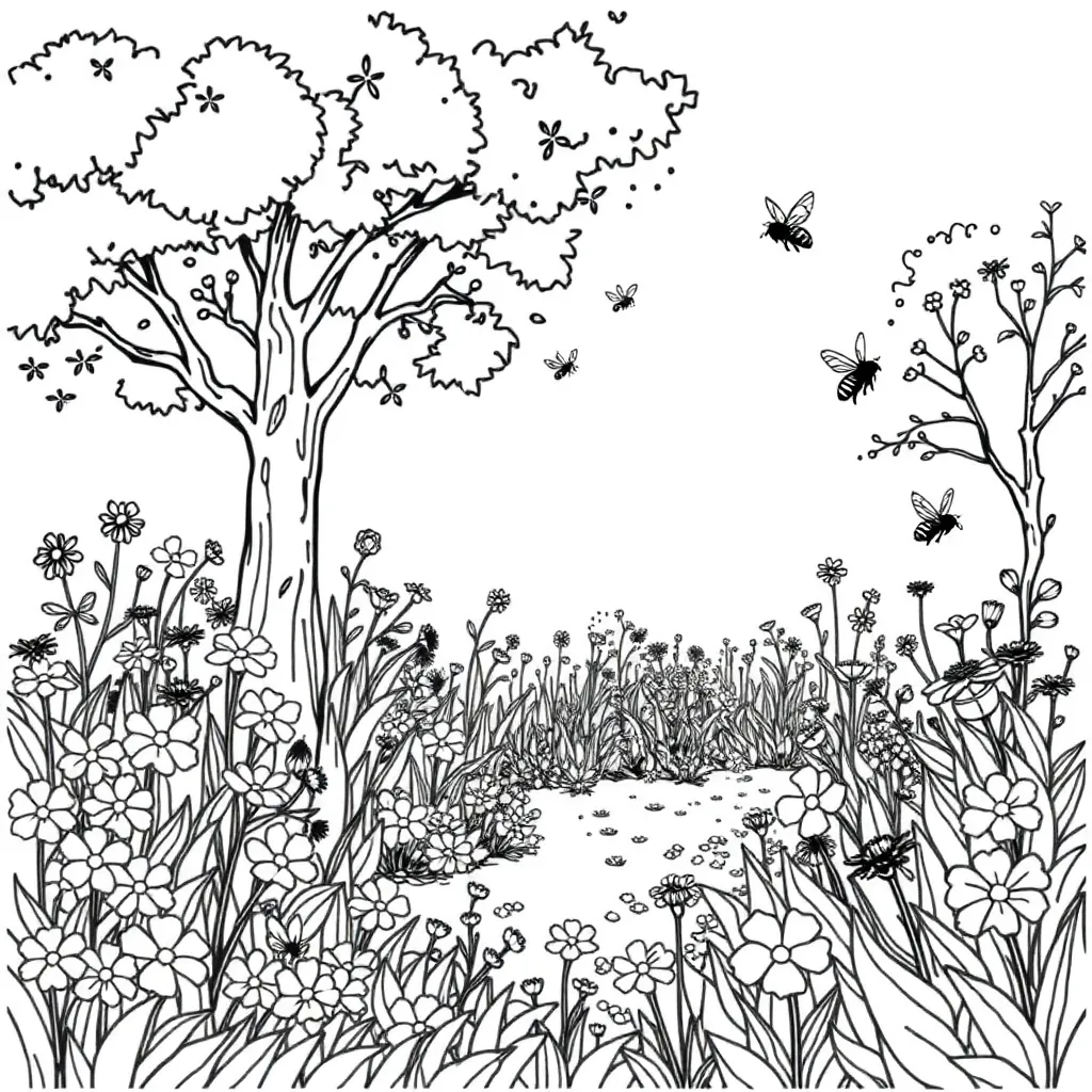 Garden coloring page