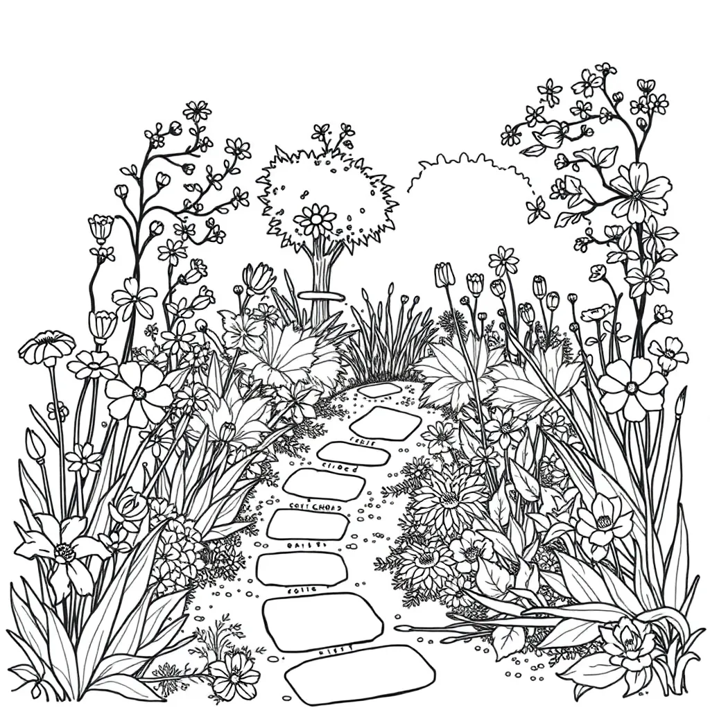 Garden coloring page