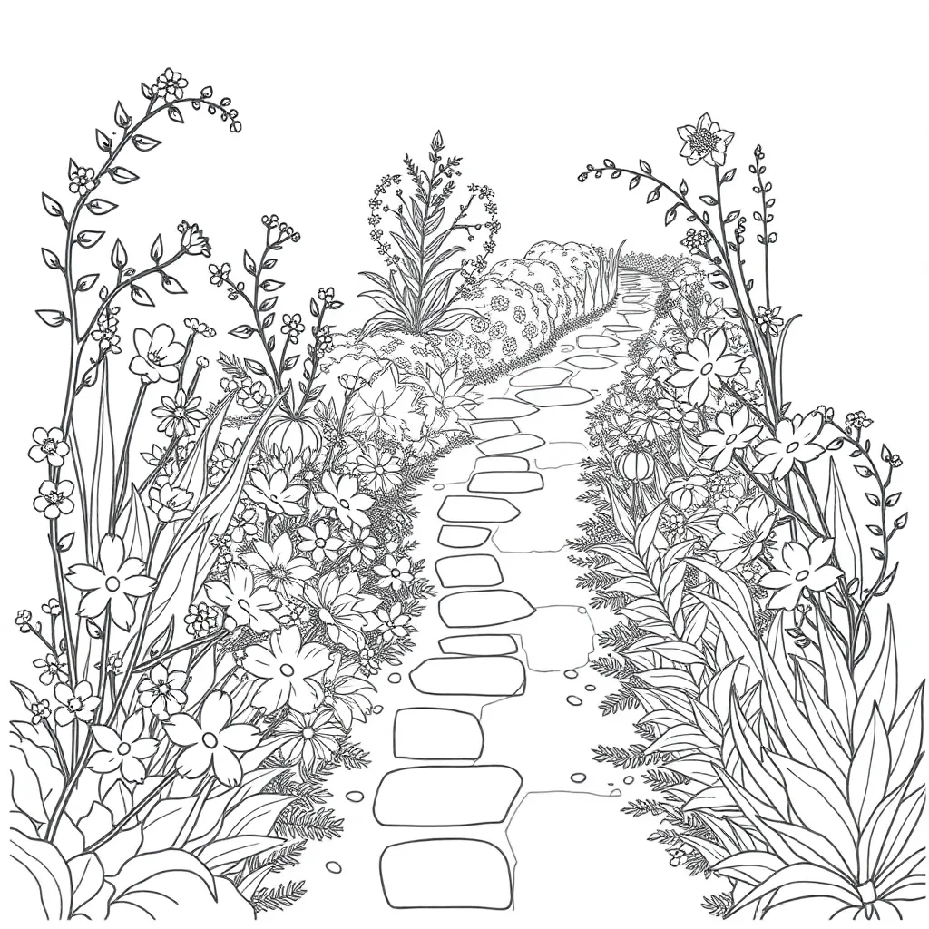 Garden coloring page