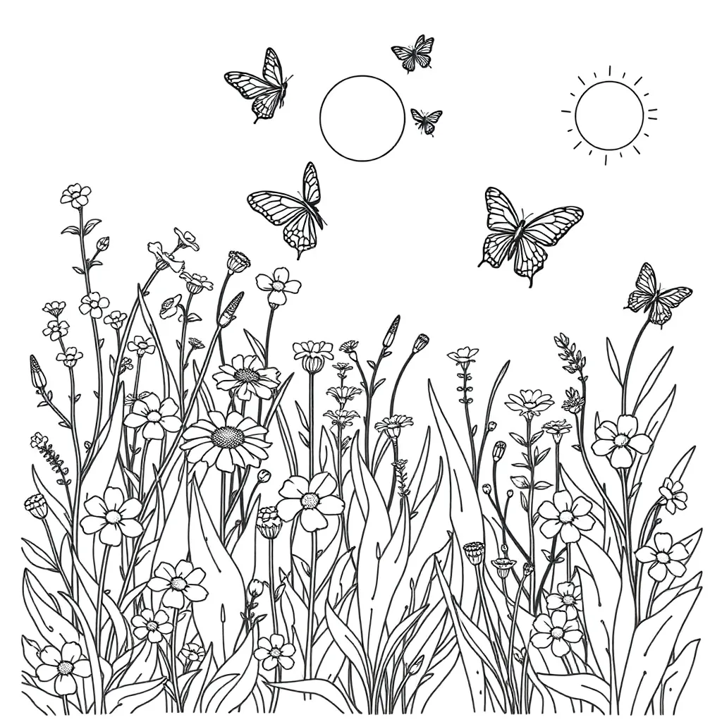 Garden coloring page