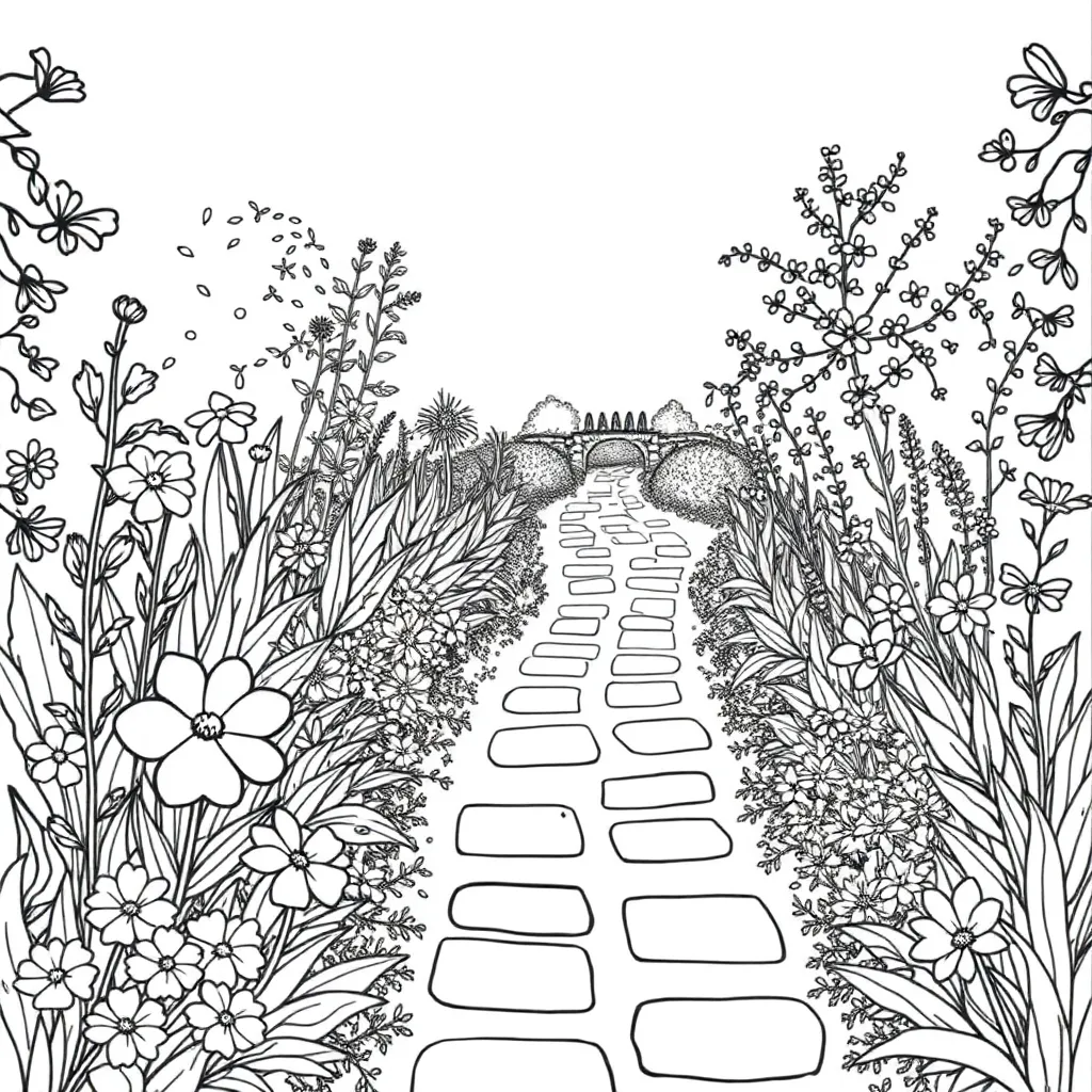 Garden coloring page