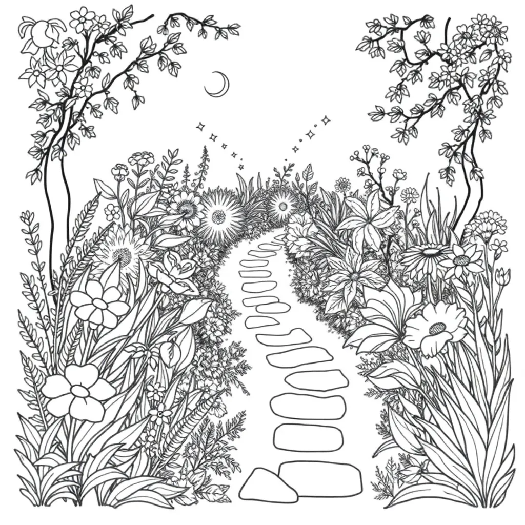 Garden coloring page