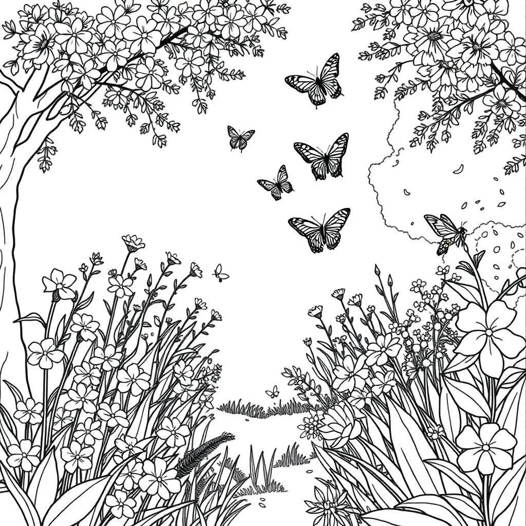 Garden coloring page