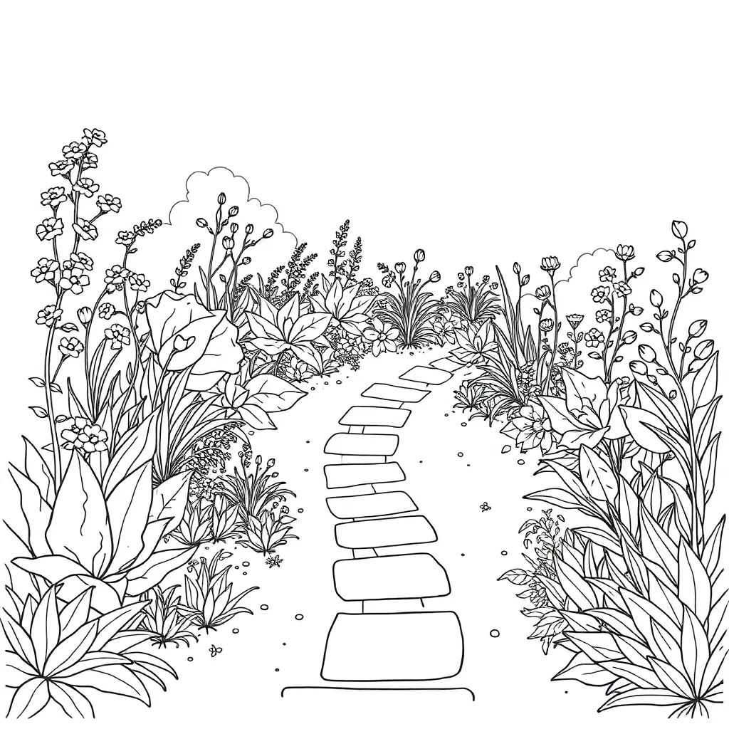 Garden coloring page