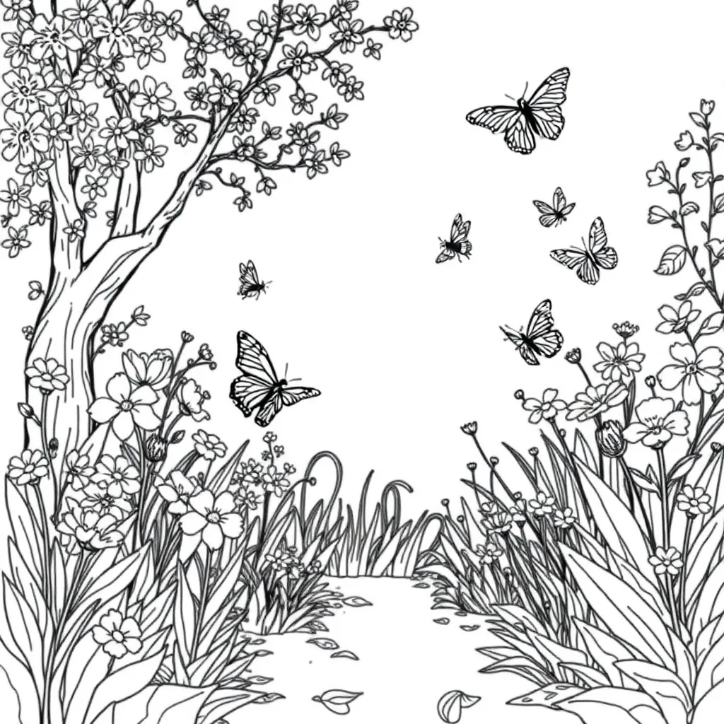 Garden coloring page