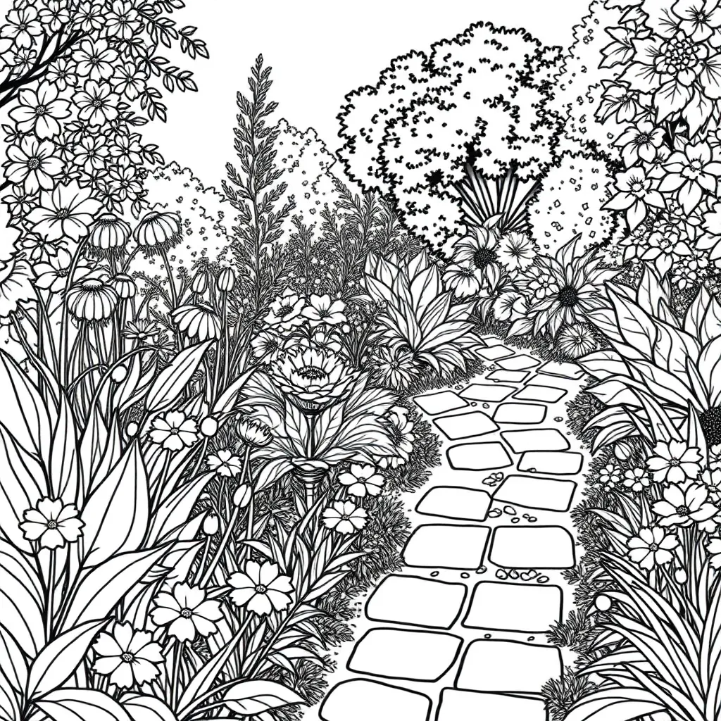 Garden coloring page