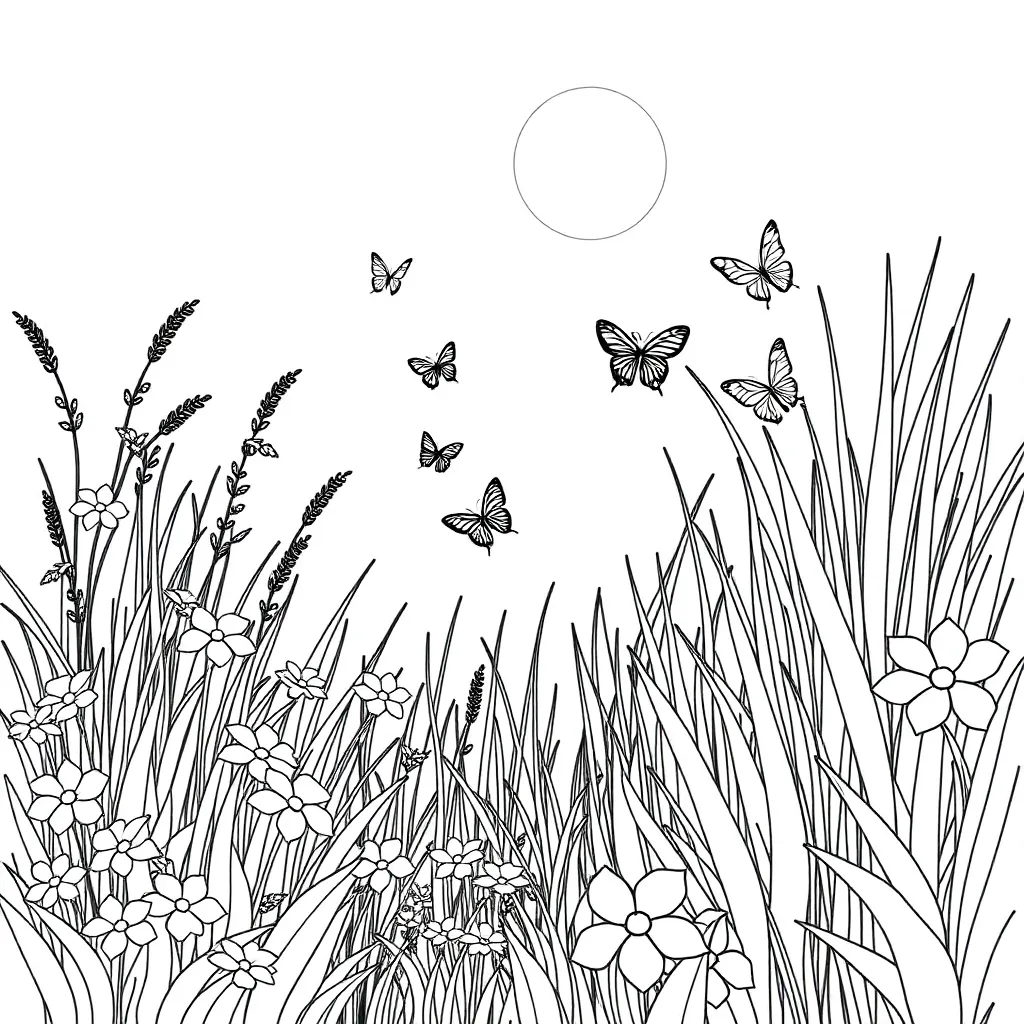 Garden coloring page