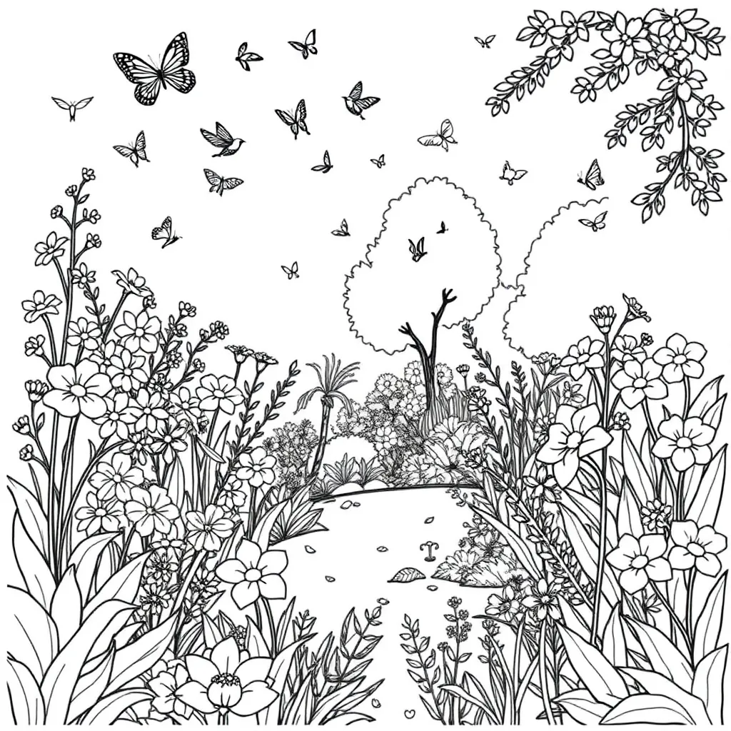 Garden coloring page