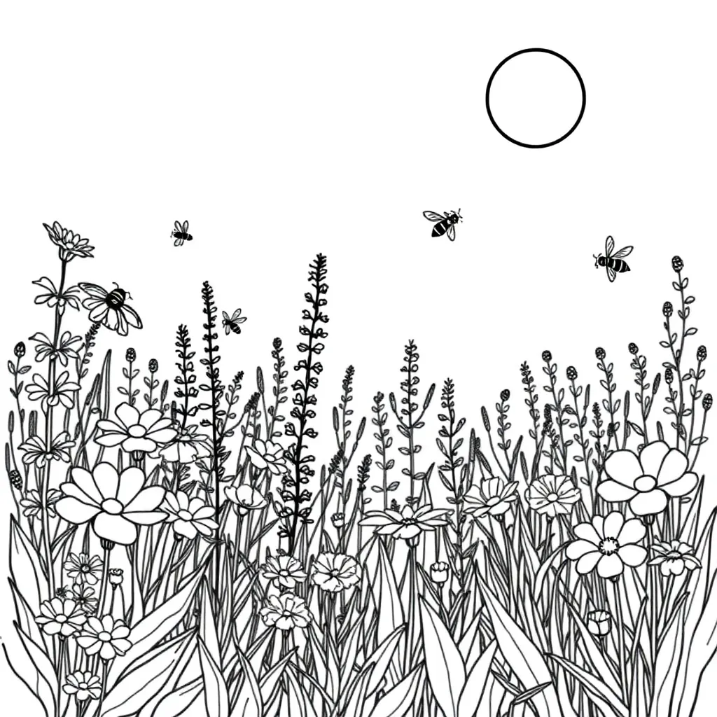 Garden coloring page
