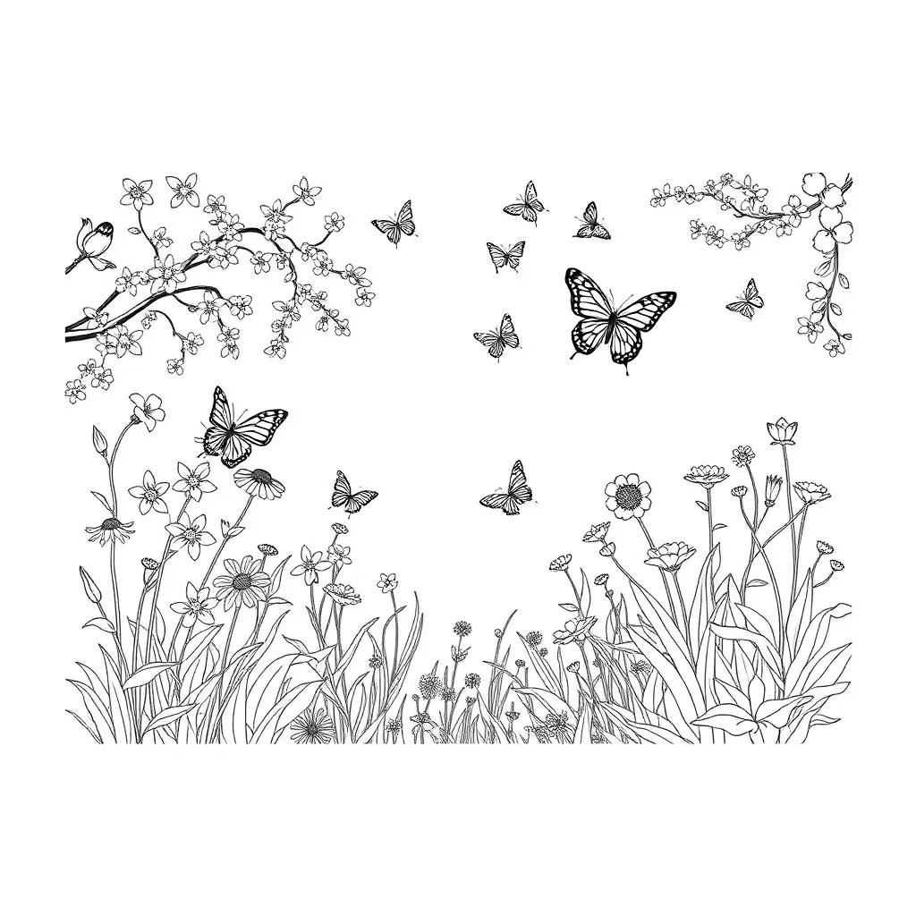 Garden coloring page