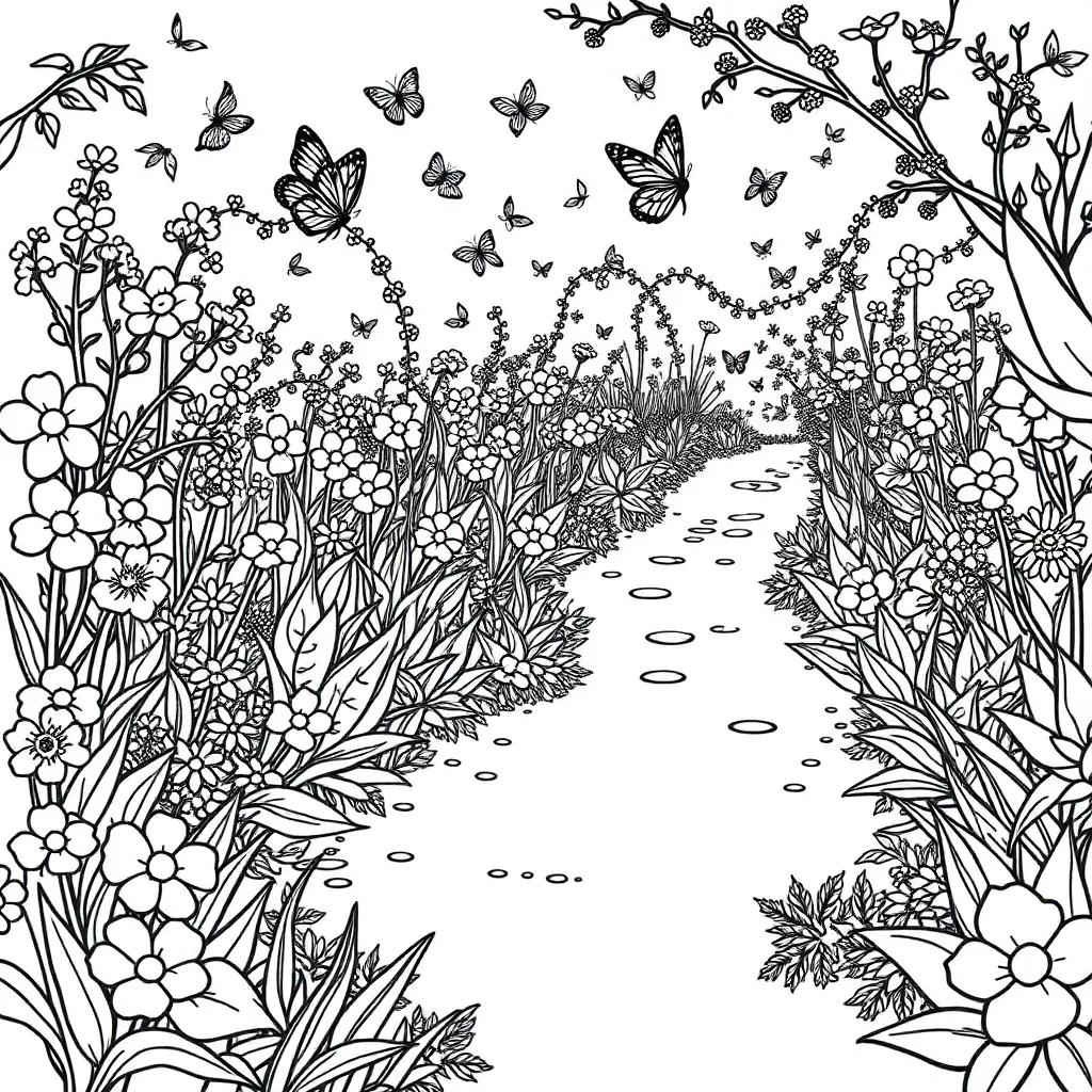 Garden coloring page