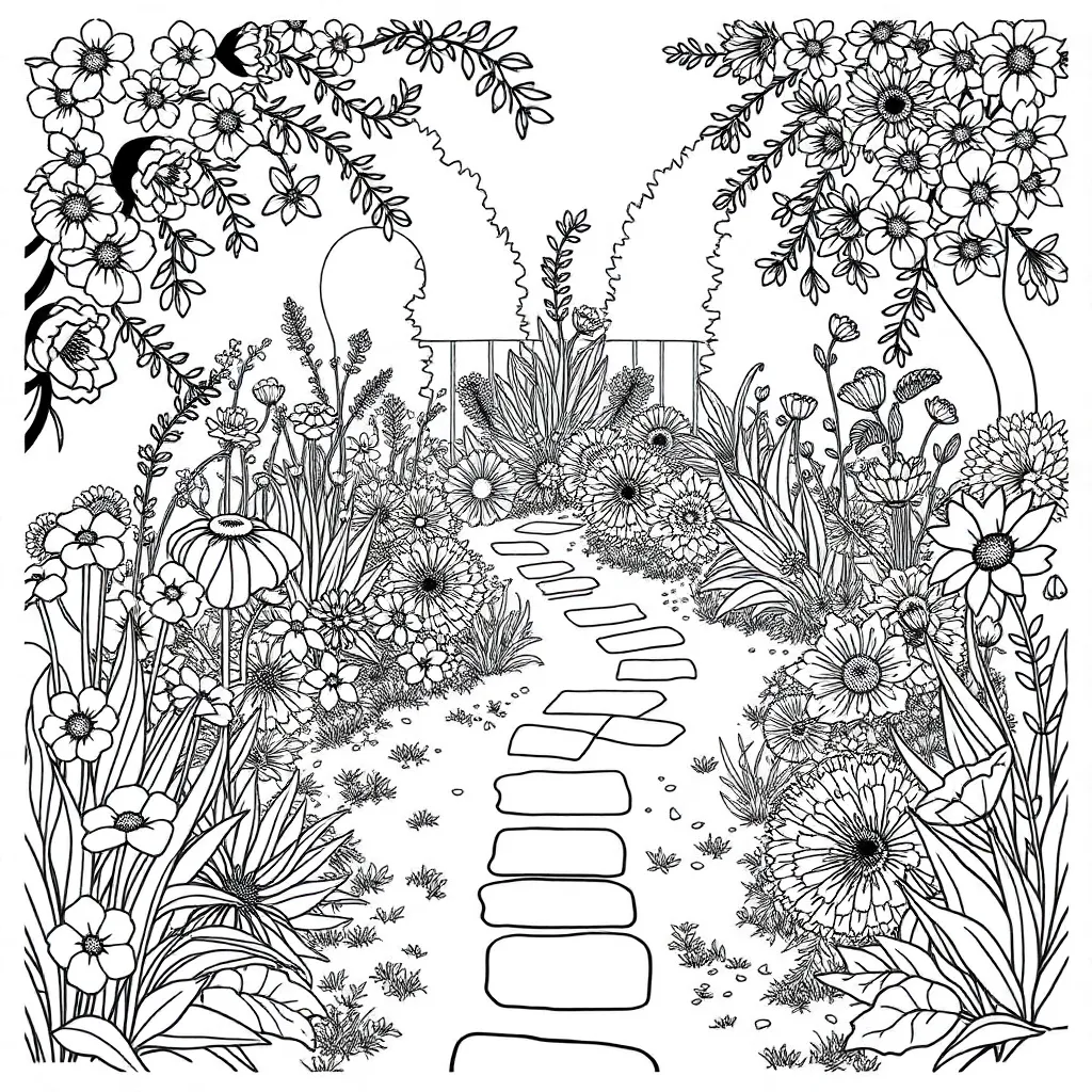 Garden coloring page