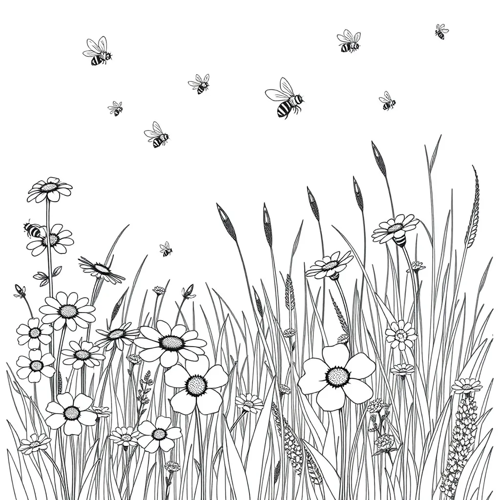 Garden coloring page