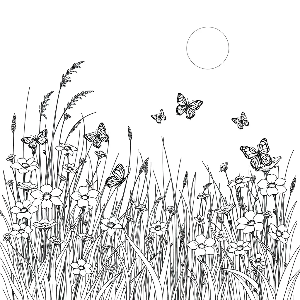 Garden coloring page