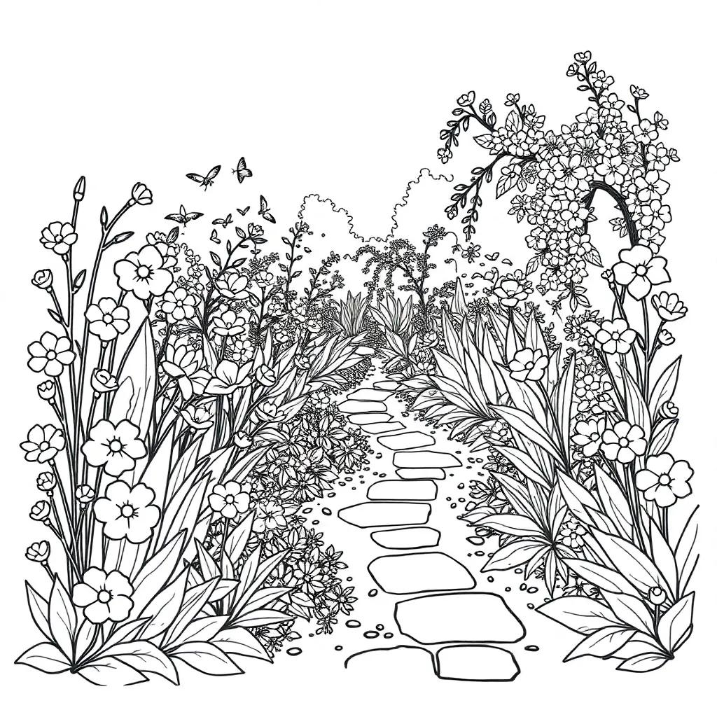 Garden coloring page